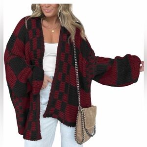 🆕Long Sleeve Open Front Chunky Knit Cardigan